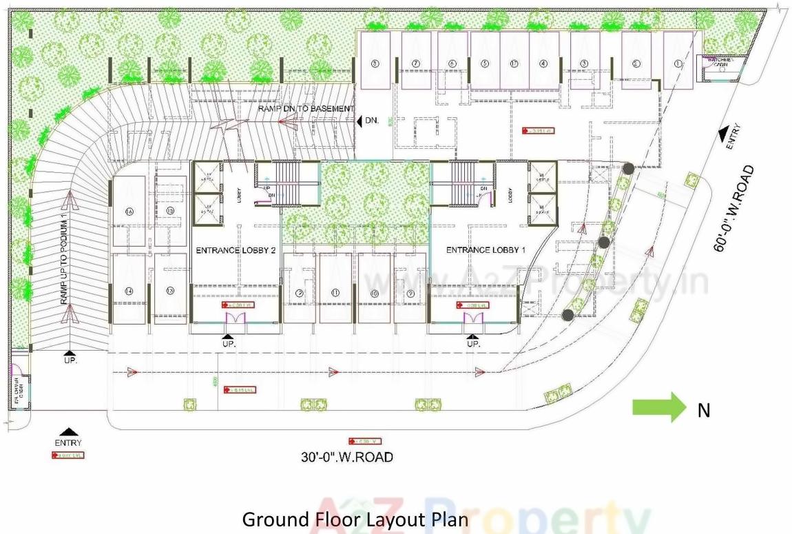 Layout of real estate project Basil Residency located at Kurla, MumbaiSuburban, Maharashtra