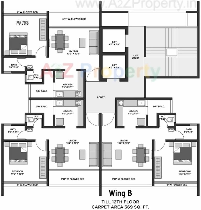 Layout of real estate project Bbj Siena located at Kurla, MumbaiSuburban, Maharashtra