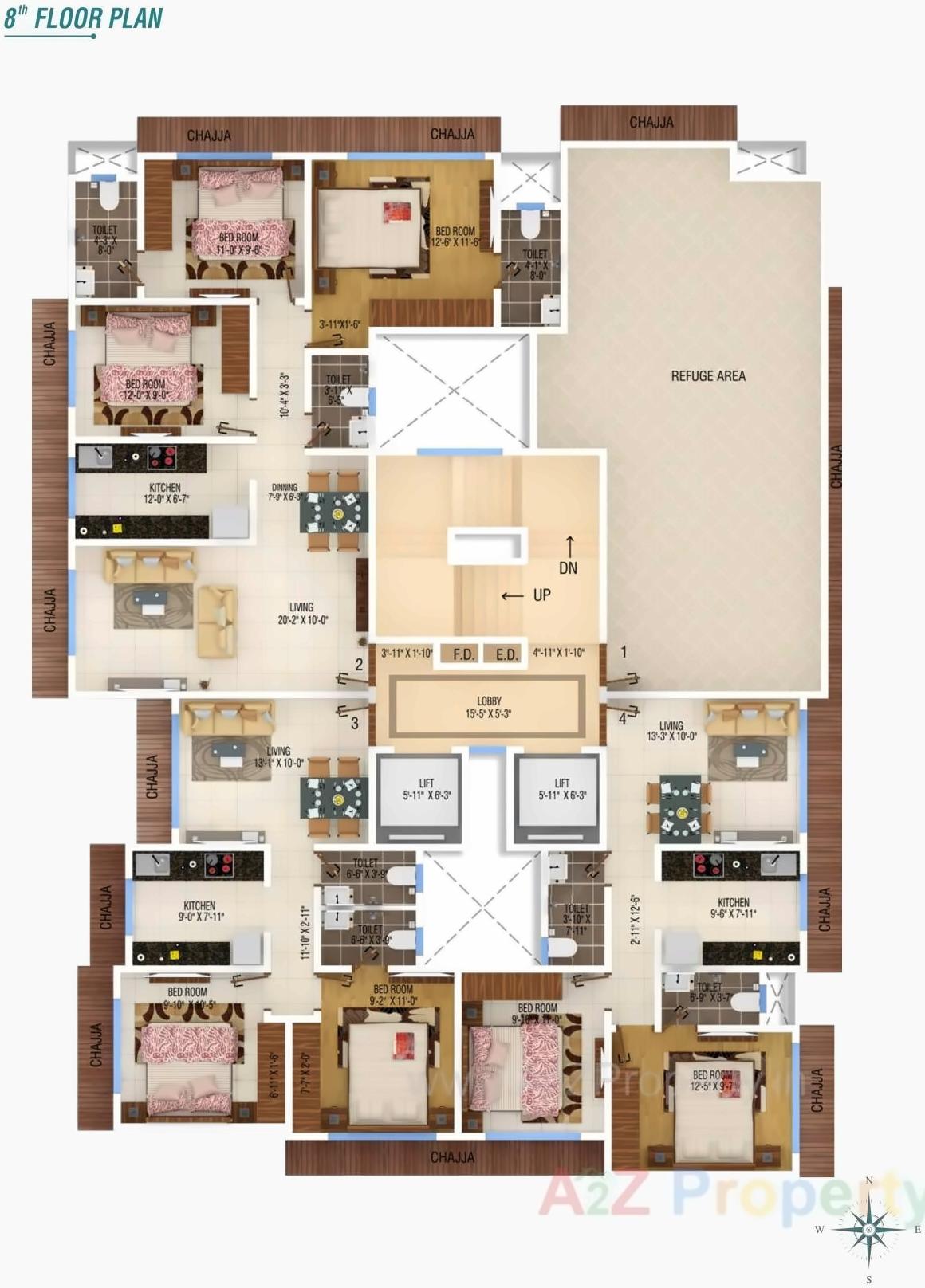 Layout of real estate project Bhavya Heights located at Borivali, MumbaiSuburban, Maharashtra