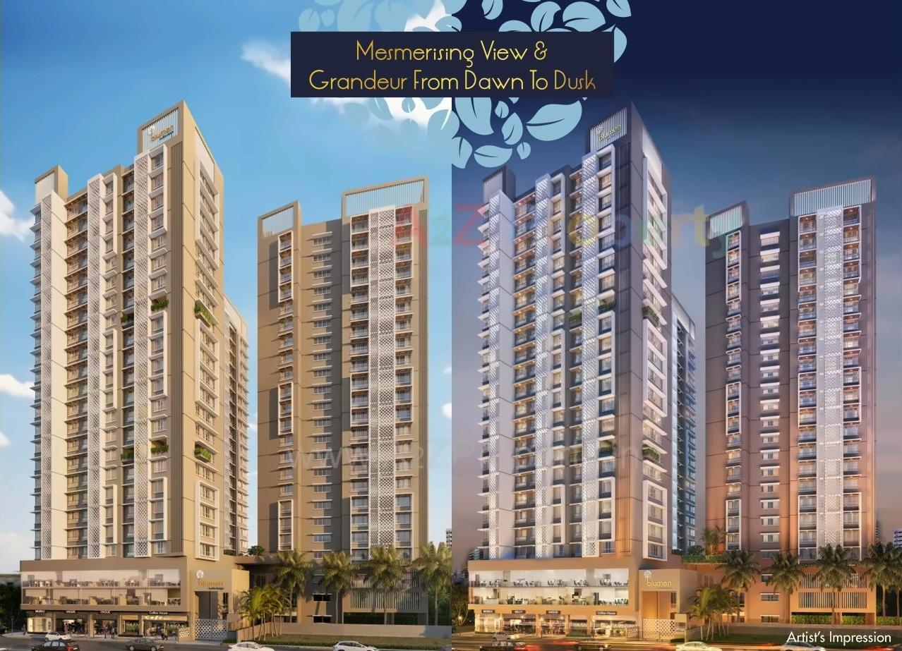 3D Elevation of real estate project Blumen located at Kurla, MumbaiSuburban, Maharashtra