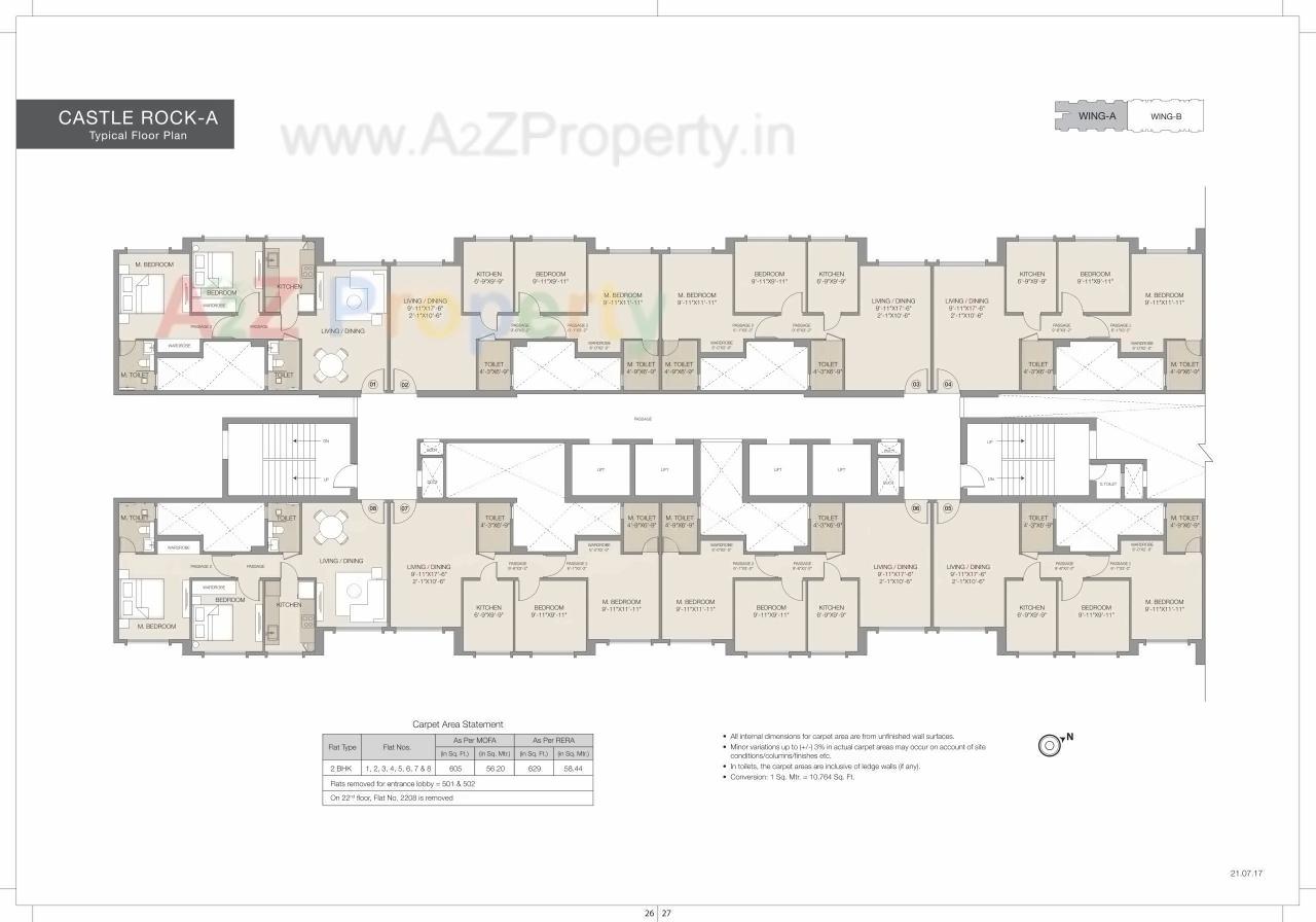 Layout of real estate project Castle Rock A located at Kurla, MumbaiSuburban, Maharashtra