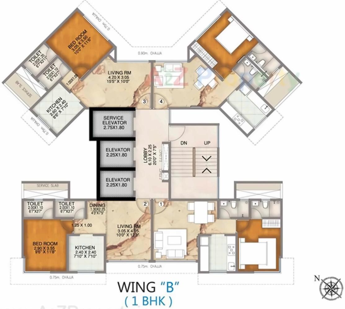 Layout of real estate project Celestial located at Kurla, MumbaiSuburban, Maharashtra