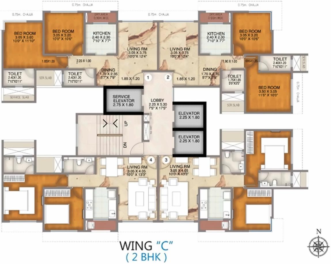Layout of real estate project Celestial located at Kurla, MumbaiSuburban, Maharashtra