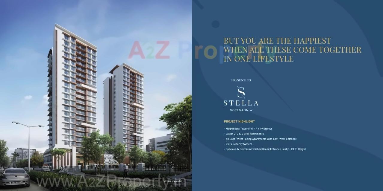 3D Elevation of real estate project Chandak Stella located at Borivali, MumbaiSuburban, Maharashtra