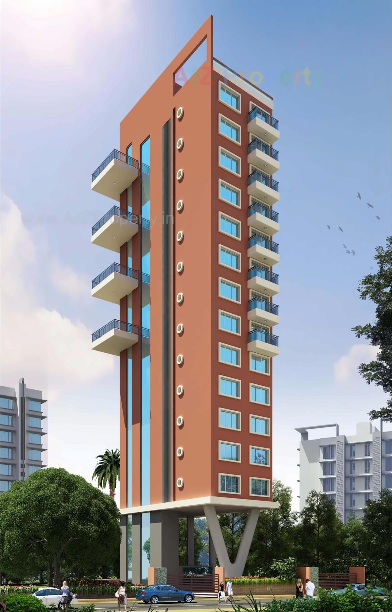 3D Elevation of real estate project Chaurang Sunshine located at Greater-mumbai-m-corp-part-802794, MumbaiSuburban, Maharashtra