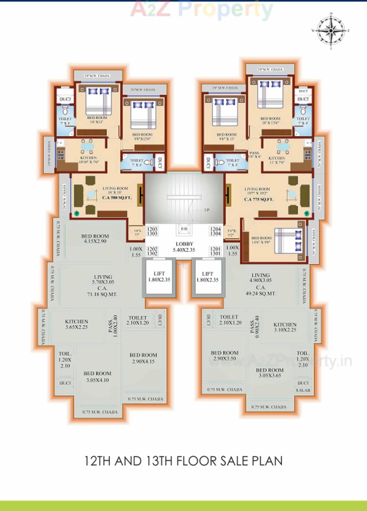 Layout of real estate project Chetna Kunj Chs located at Borivali, MumbaiSuburban, Maharashtra