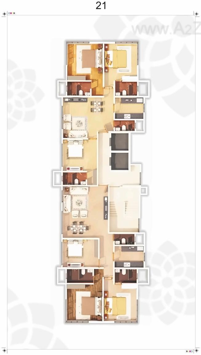 Layout of real estate project Crown located at Andheri, MumbaiSuburban, Maharashtra