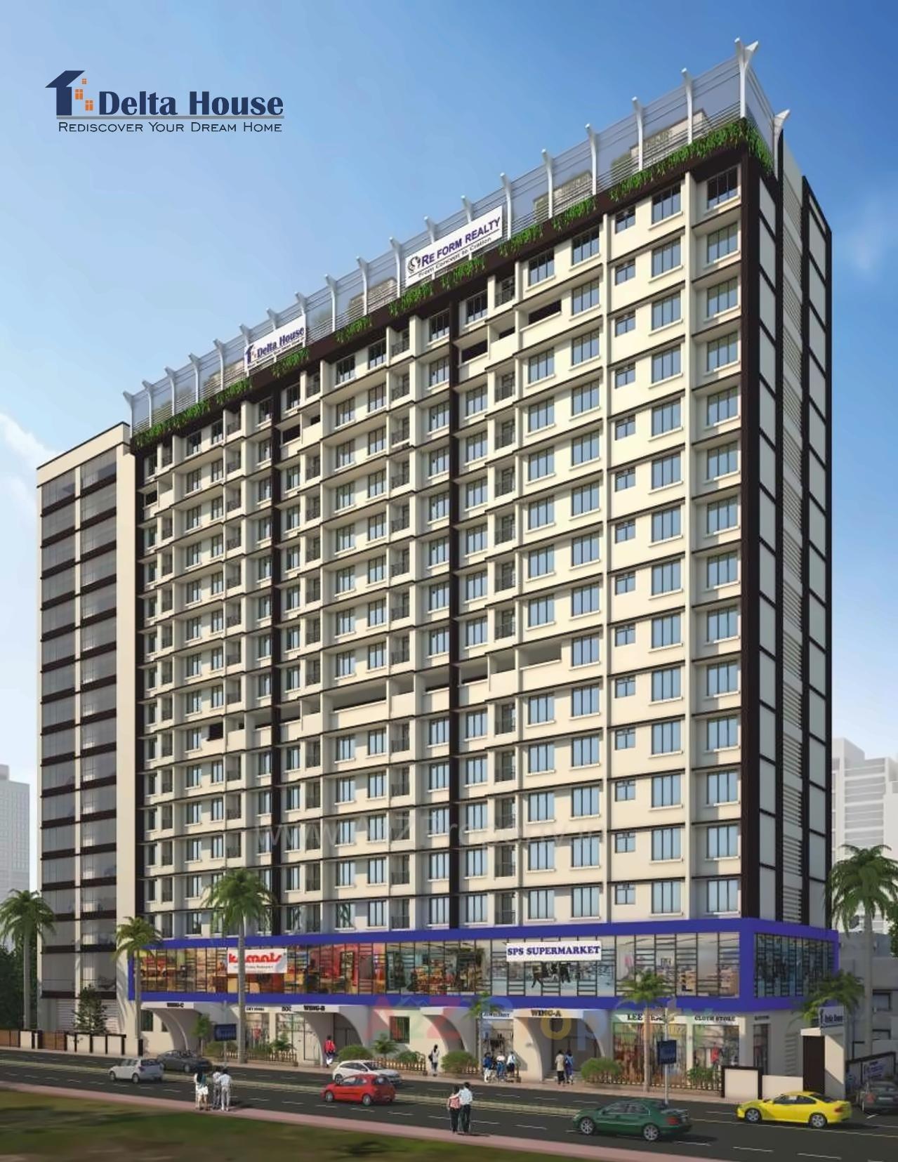 3D Elevation of real estate project Delta House located at Borivali, MumbaiSuburban, Maharashtra