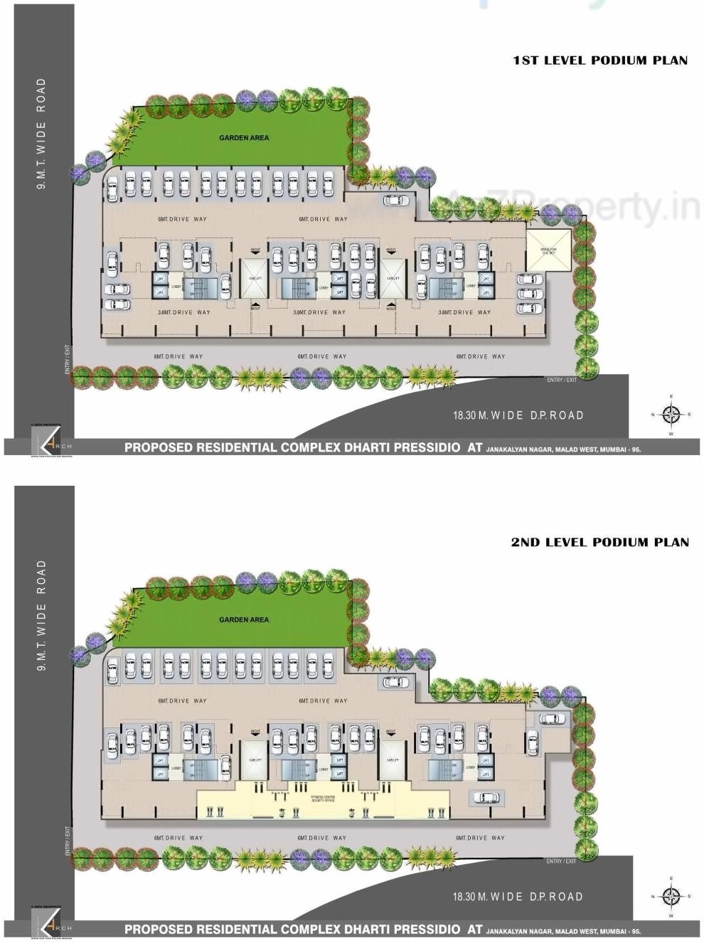 Layout of real estate project Dharti Pressidio located at Borivali, MumbaiSuburban, Maharashtra