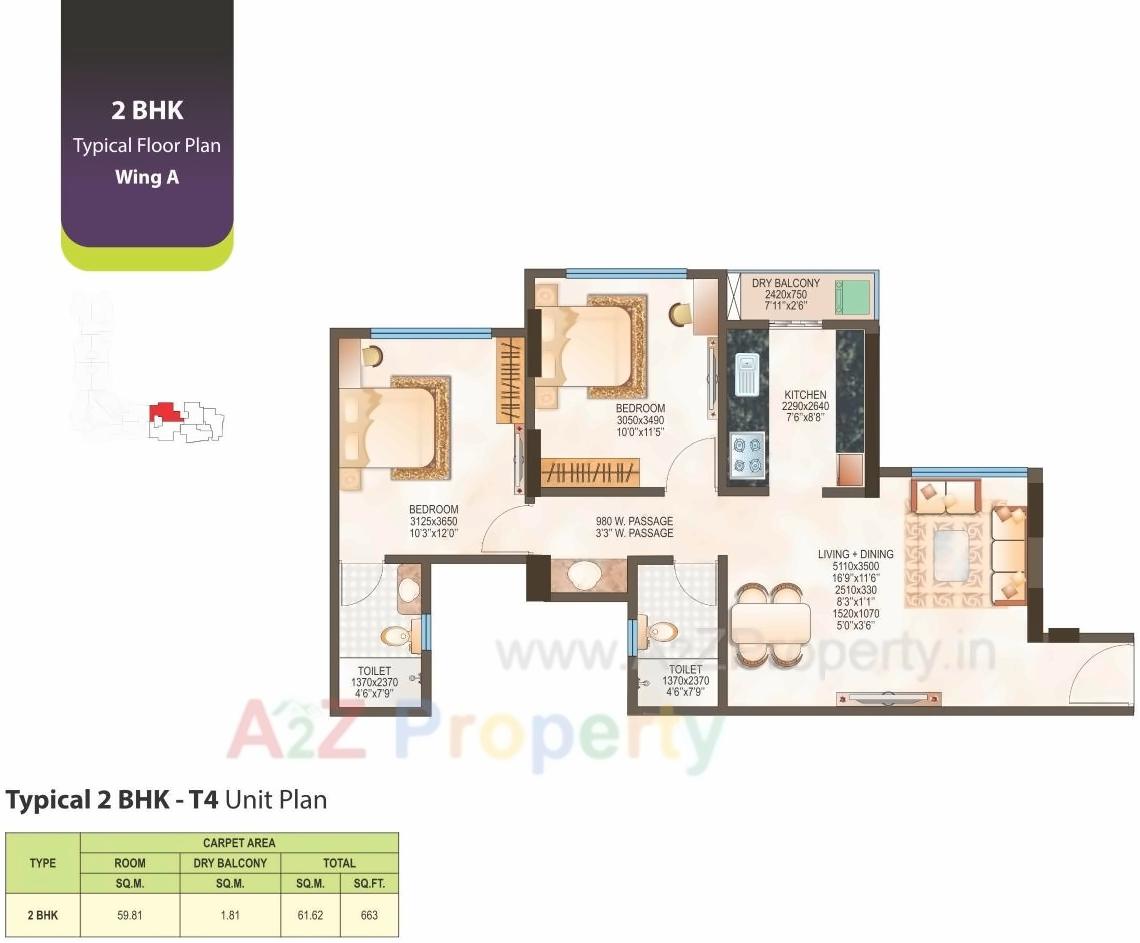 Layout of real estate project Dsk Madhukosh located at Kurla, MumbaiSuburban, Maharashtra