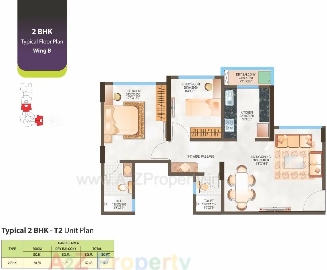 Layout of real estate project Dsk Madhukosh located at Kurla, MumbaiSuburban, Maharashtra