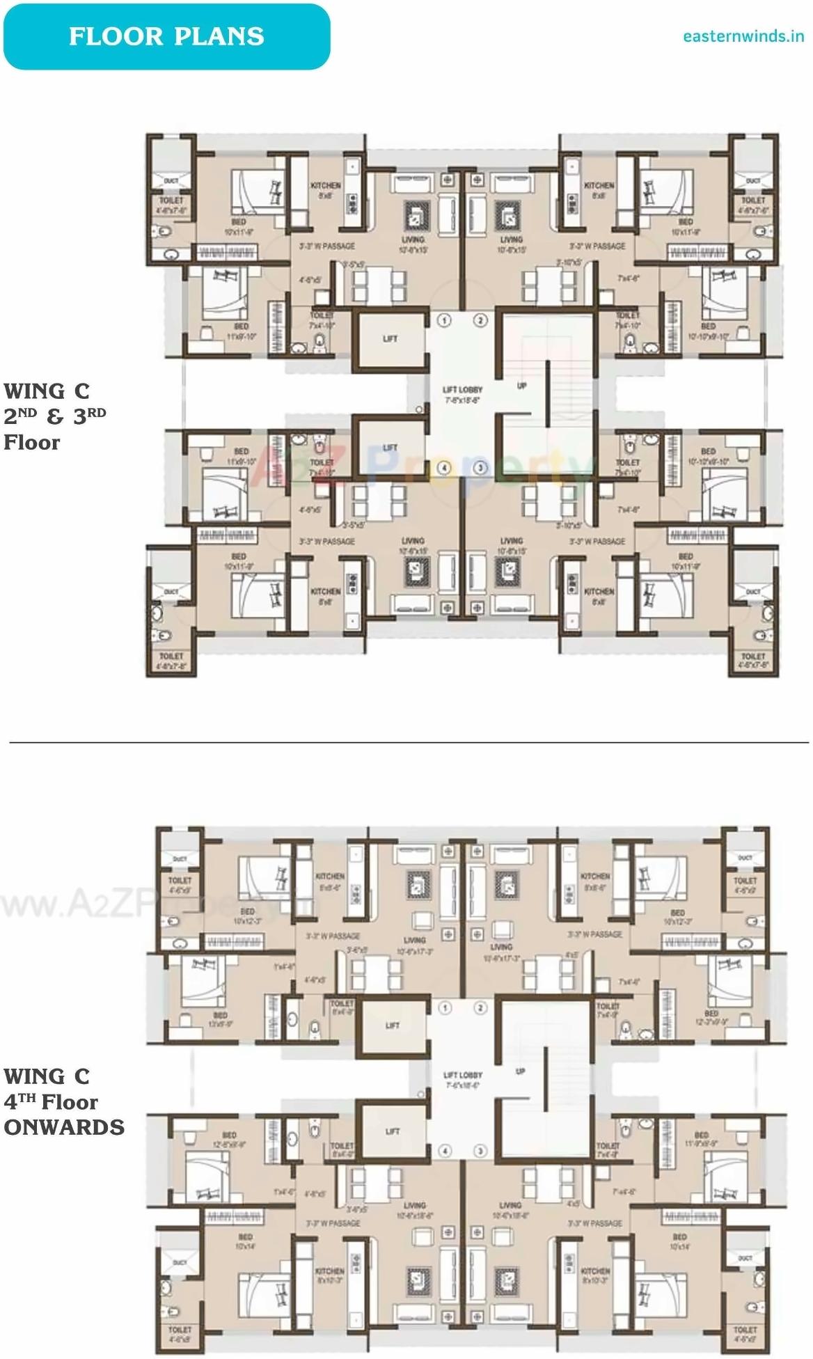 Layout of real estate project Eastern Winds located at Kurla, MumbaiSuburban, Maharashtra