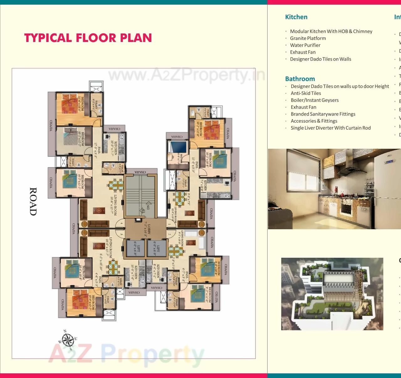 Layout of real estate project Ekta Apartment Upto 17th Floor located at Borivali, MumbaiSuburban, Maharashtra