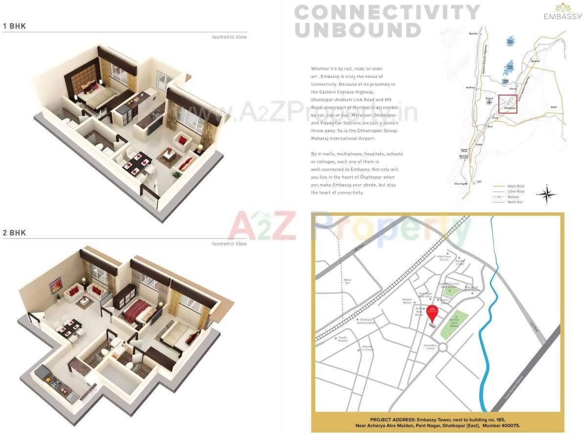 Layout of real estate project Embassy located at Kurla, MumbaiSuburban, Maharashtra