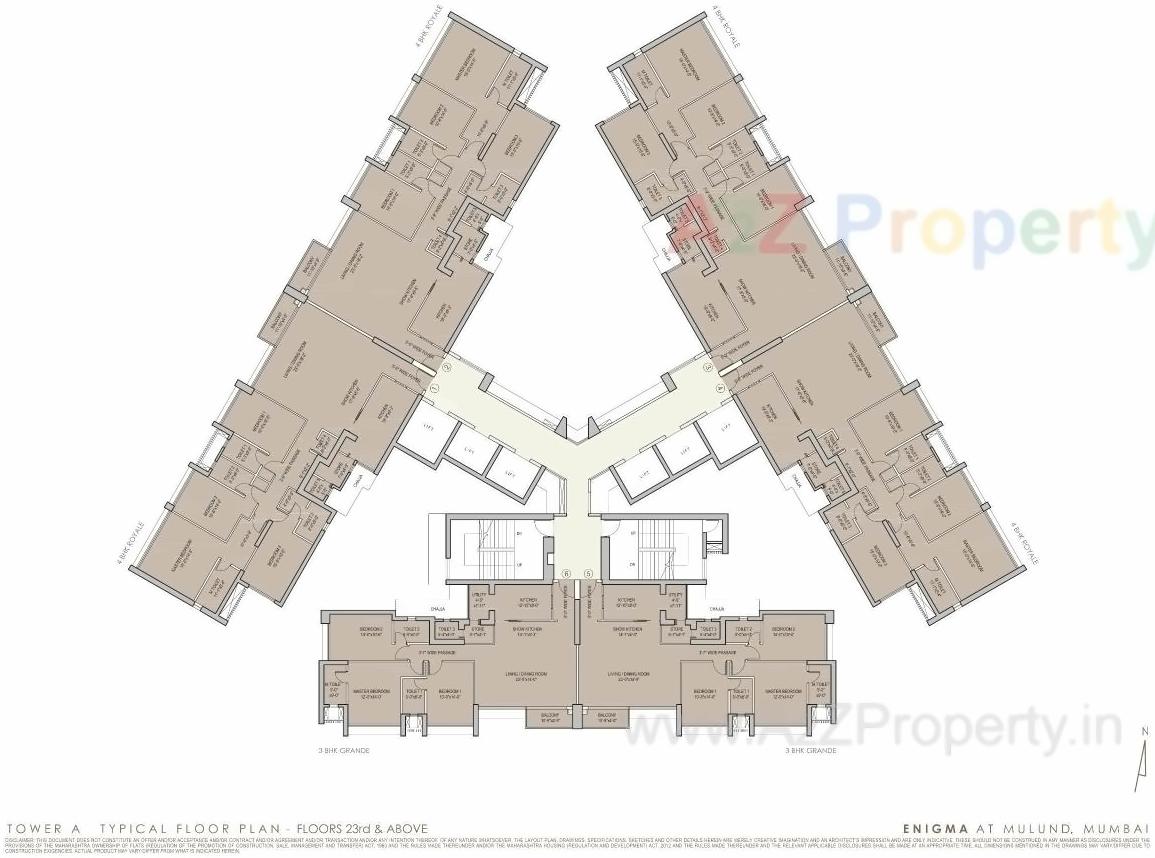 Layout of real estate project Enigma Towers located at Kurla, MumbaiSuburban, Maharashtra