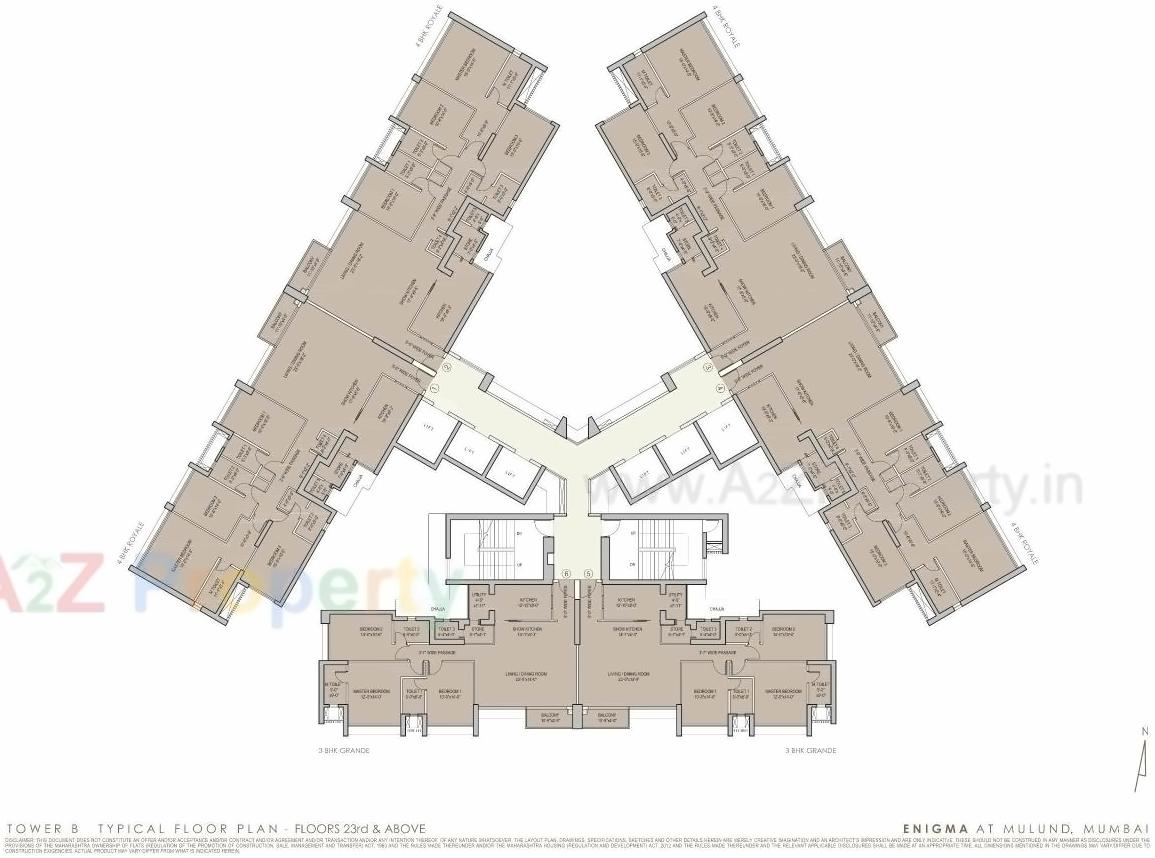 Layout of real estate project Enigma Towers located at Kurla, MumbaiSuburban, Maharashtra