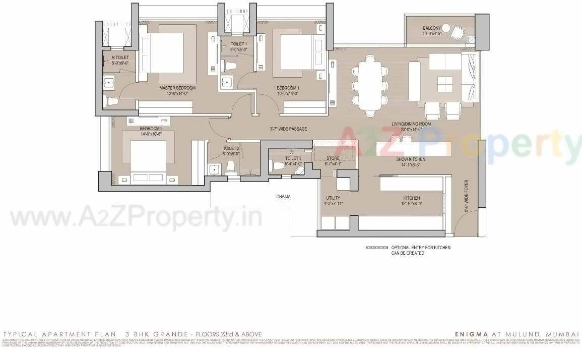 Layout of real estate project Enigma Towers located at Kurla, MumbaiSuburban, Maharashtra