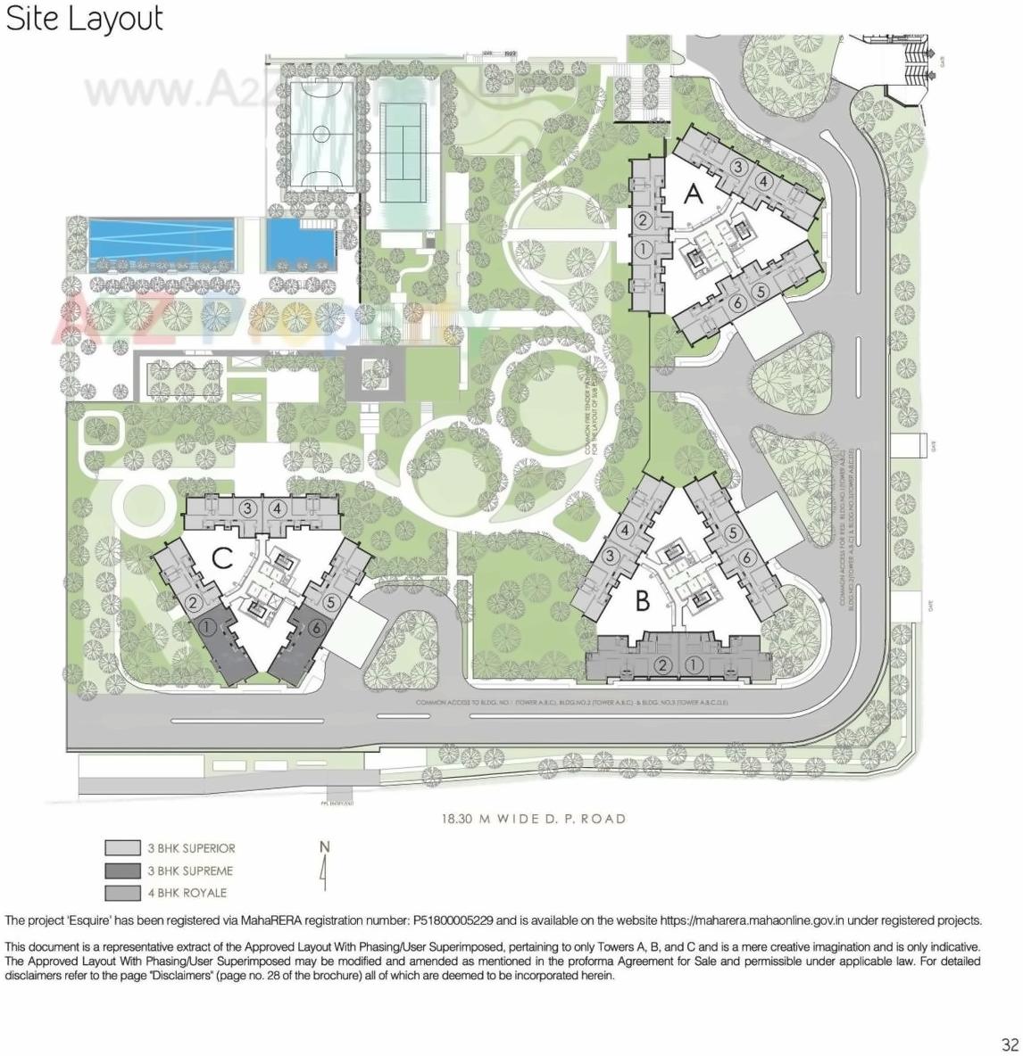 Layout of real estate project Esquire located at Borivali, MumbaiSuburban, Maharashtra