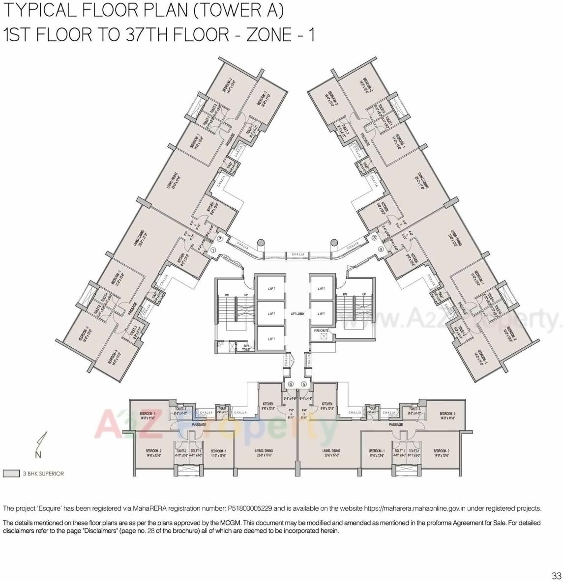 Layout of real estate project Esquire located at Borivali, MumbaiSuburban, Maharashtra