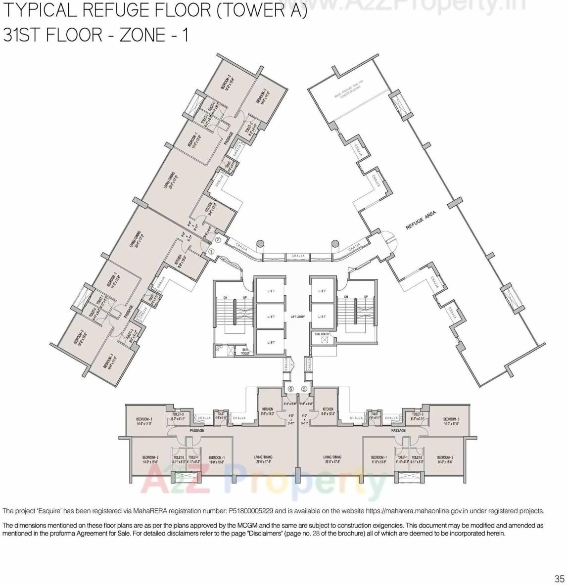 Layout of real estate project Esquire located at Borivali, MumbaiSuburban, Maharashtra