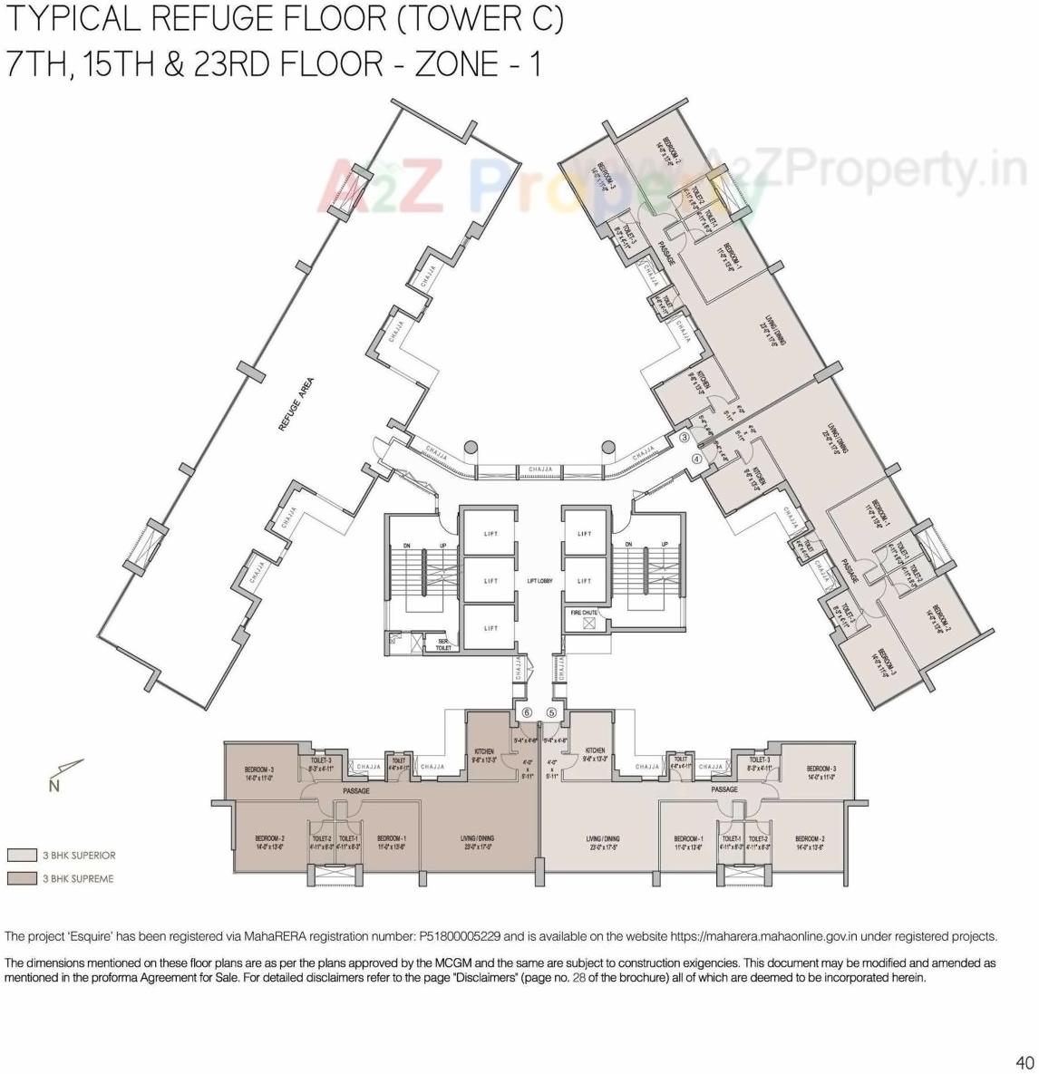 Layout of real estate project Esquire located at Borivali, MumbaiSuburban, Maharashtra