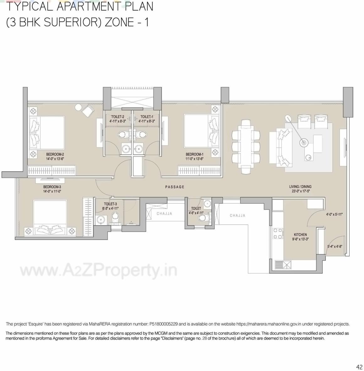 Layout of real estate project Esquire located at Borivali, MumbaiSuburban, Maharashtra