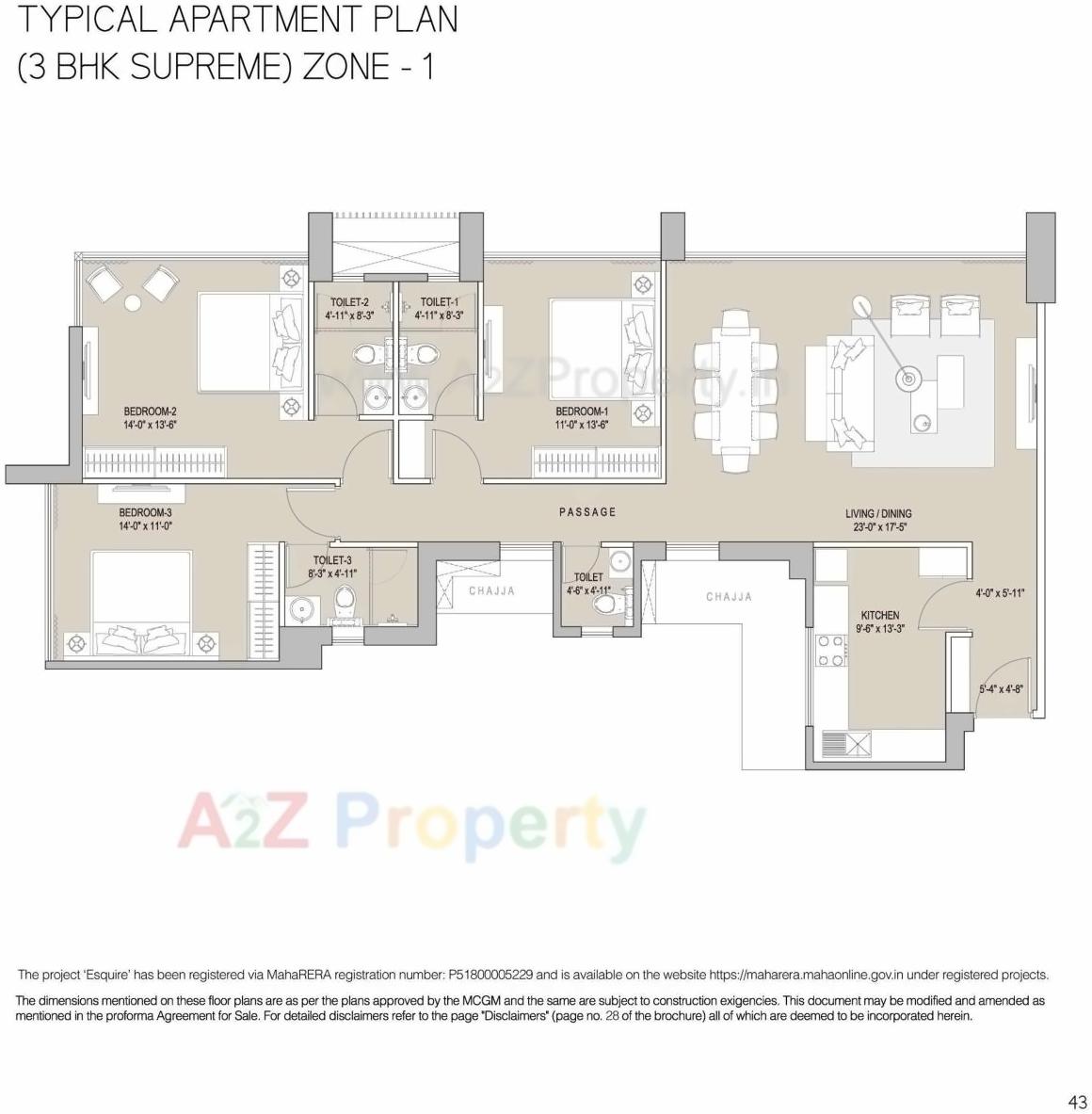 Layout of real estate project Esquire located at Borivali, MumbaiSuburban, Maharashtra