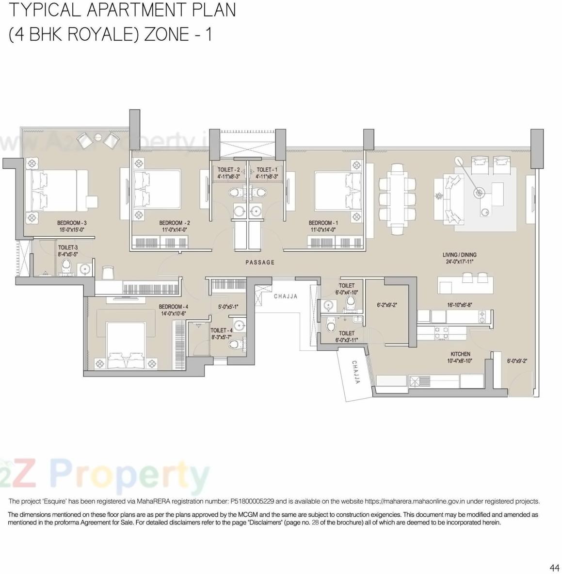Layout of real estate project Esquire located at Borivali, MumbaiSuburban, Maharashtra