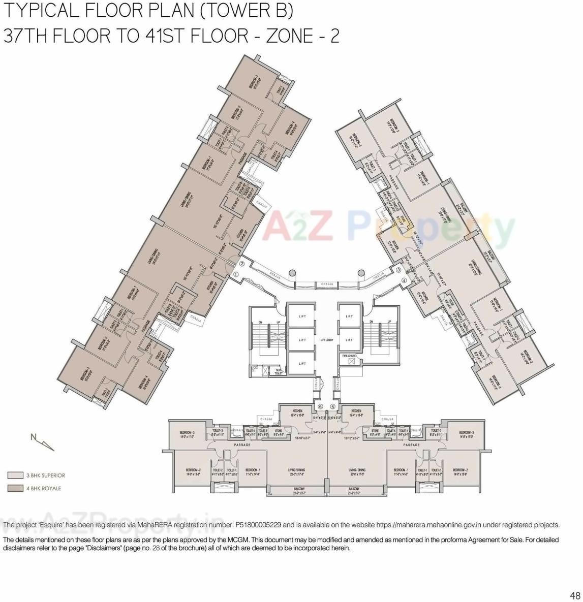 Layout of real estate project Esquire located at Borivali, MumbaiSuburban, Maharashtra