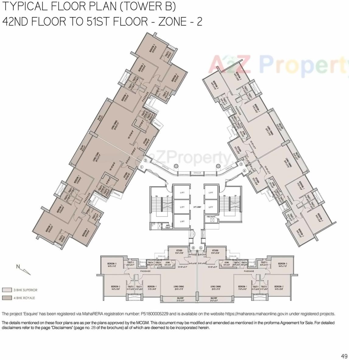 Layout of real estate project Esquire located at Borivali, MumbaiSuburban, Maharashtra