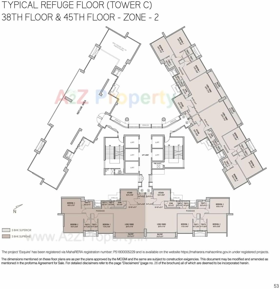 Layout of real estate project Esquire located at Borivali, MumbaiSuburban, Maharashtra