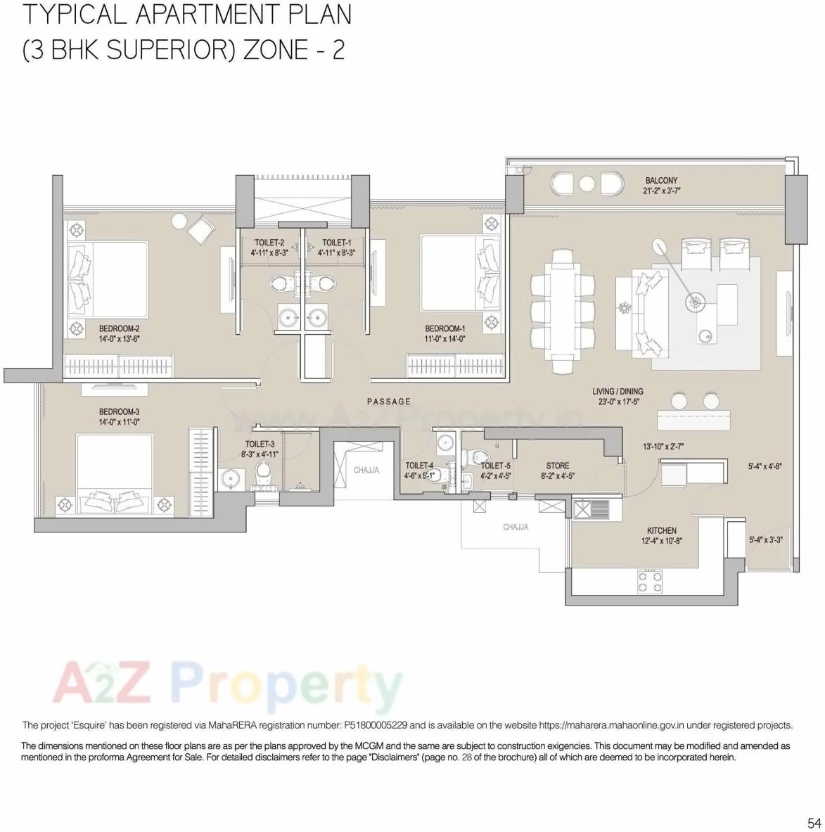 Layout of real estate project Esquire located at Borivali, MumbaiSuburban, Maharashtra