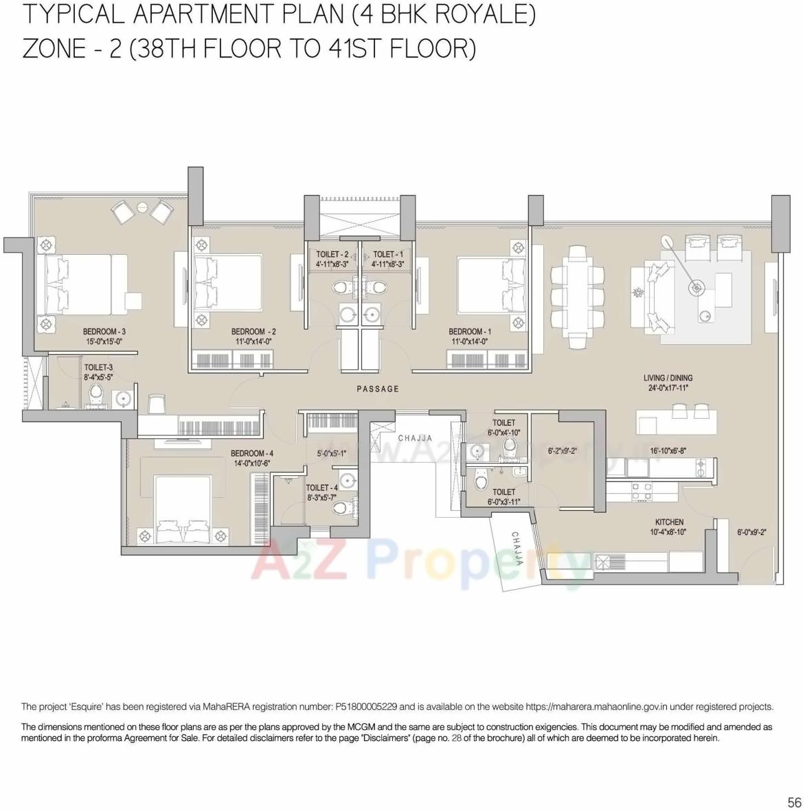 Layout of real estate project Esquire located at Borivali, MumbaiSuburban, Maharashtra