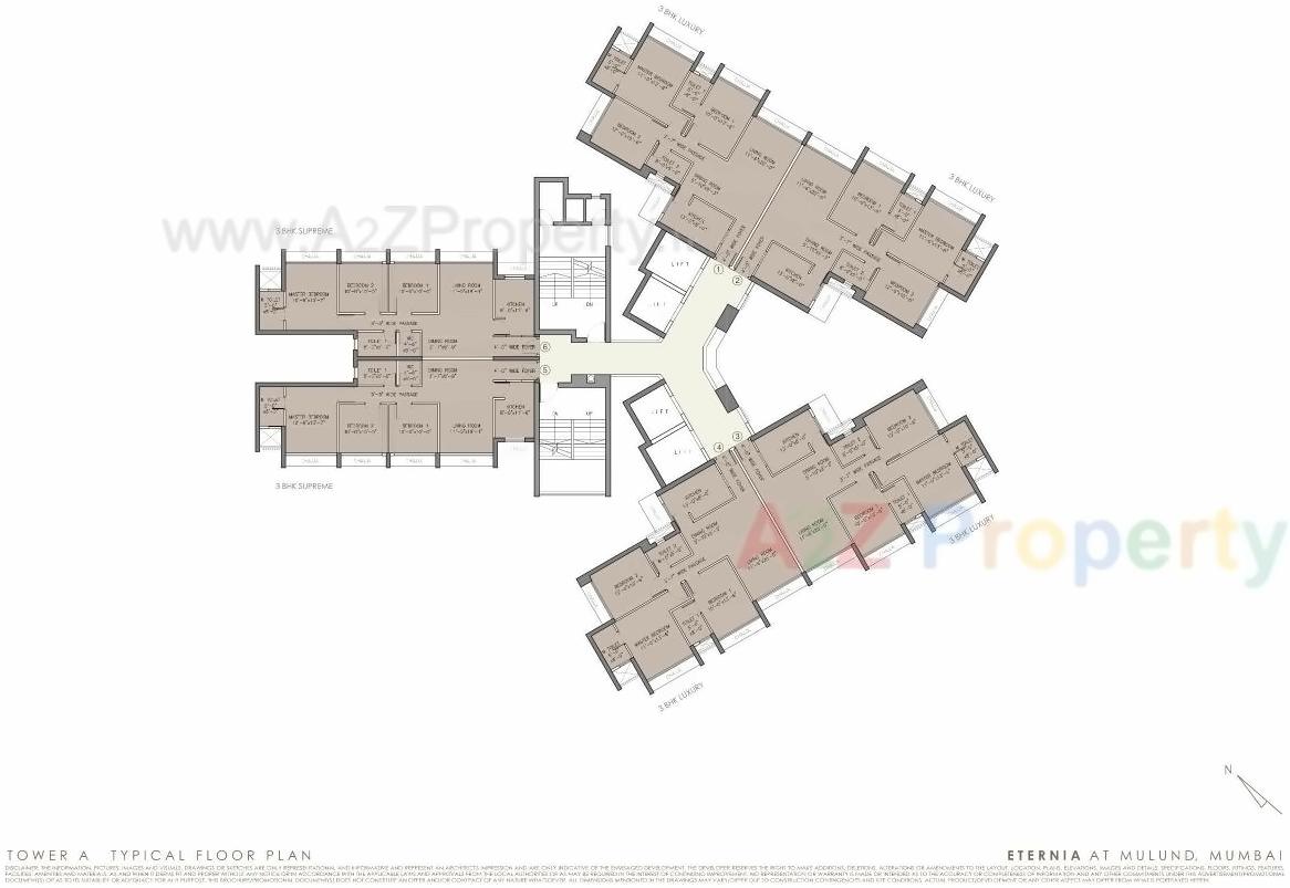 Layout of real estate project Eternia Towers A To located at Kurla, MumbaiSuburban, Maharashtra