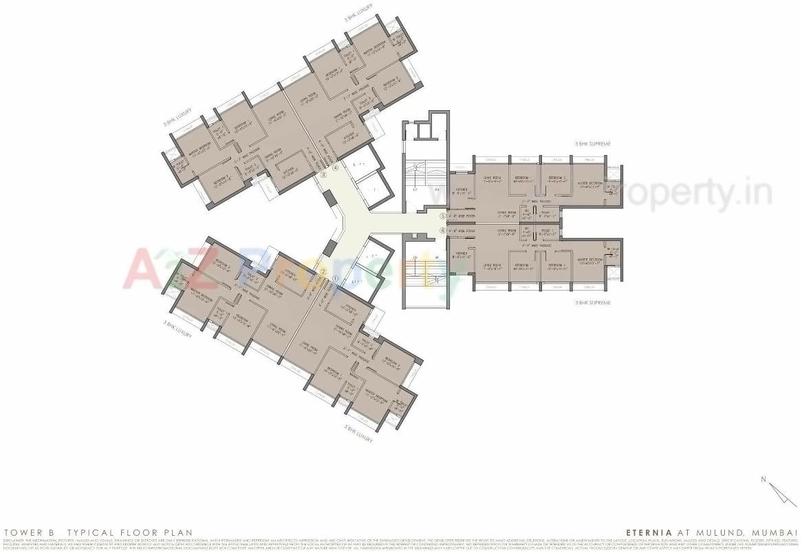 Layout of real estate project Eternia Towers A To located at Kurla, MumbaiSuburban, Maharashtra