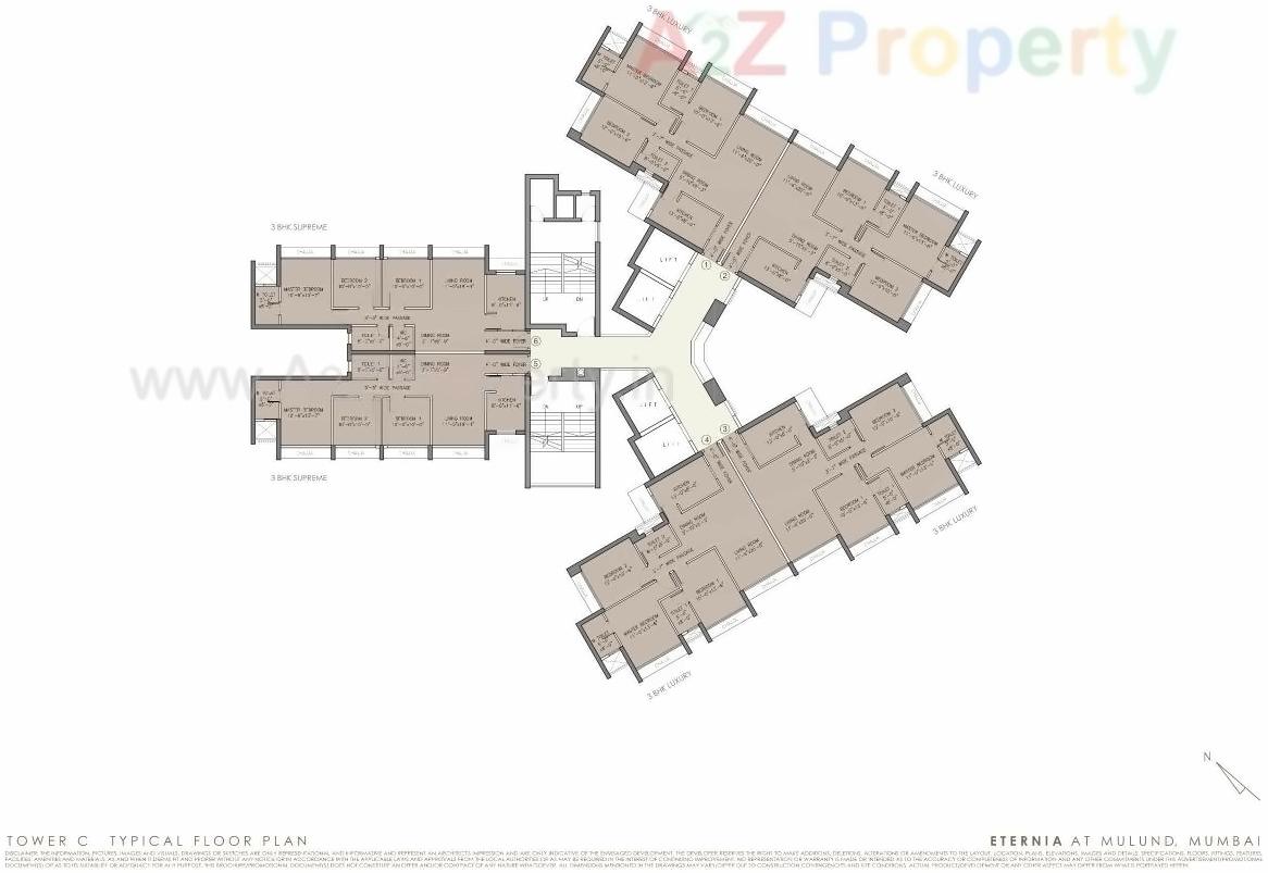Layout of real estate project Eternia Towers A To located at Kurla, MumbaiSuburban, Maharashtra
