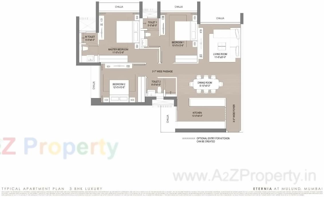 Layout of real estate project Eternia Towers A To located at Kurla, MumbaiSuburban, Maharashtra