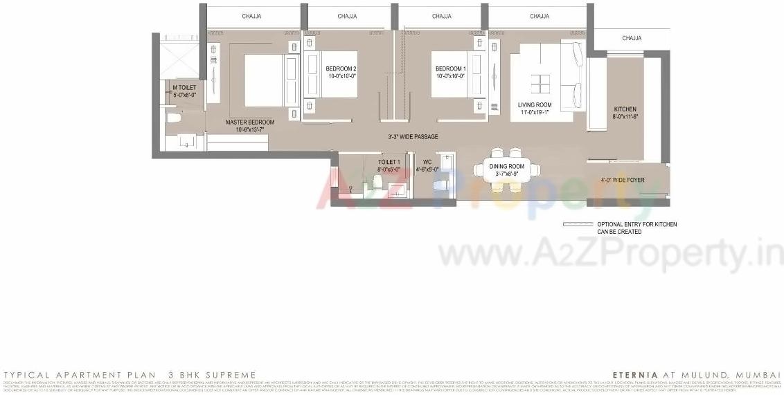 Layout of real estate project Eternia Towers A To located at Kurla, MumbaiSuburban, Maharashtra