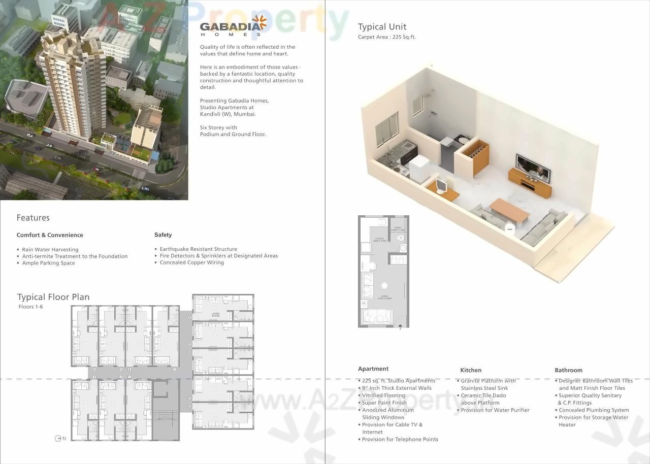 Layout of real estate project Gabadia Homes located at Borivali, MumbaiSuburban, Maharashtra