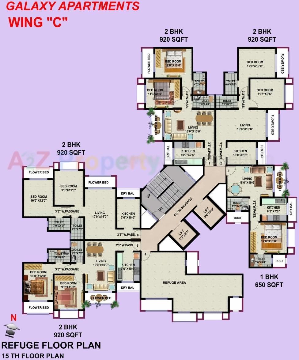 Layout of real estate project Galaxy Apartments Cdfs located at Kurla, MumbaiSuburban, Maharashtra