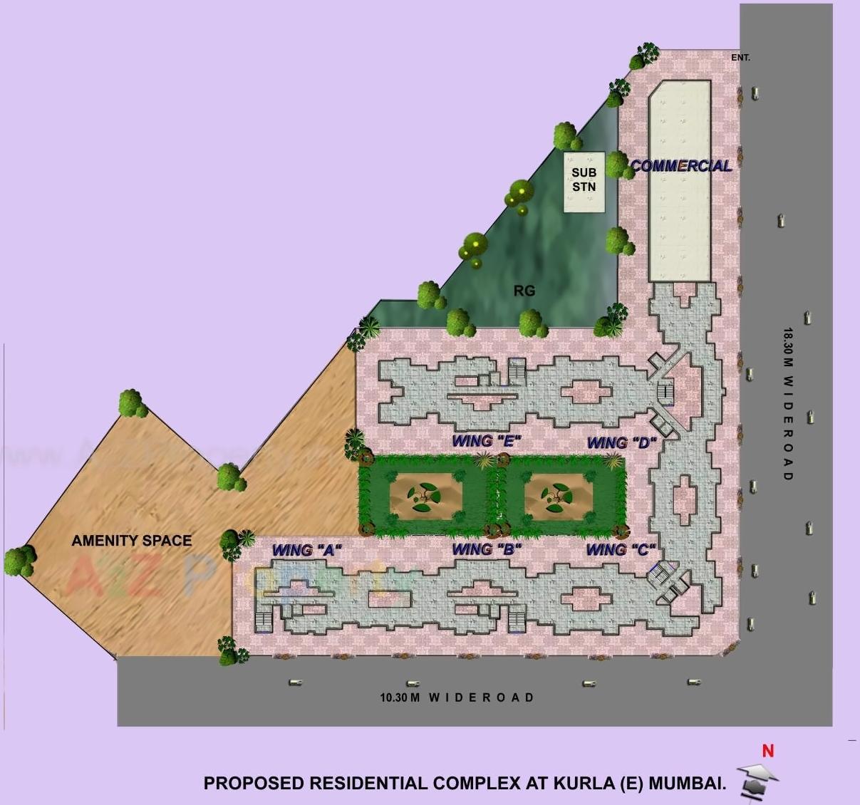 Layout of real estate project Galaxy Apartments Cdfs located at Kurla, MumbaiSuburban, Maharashtra