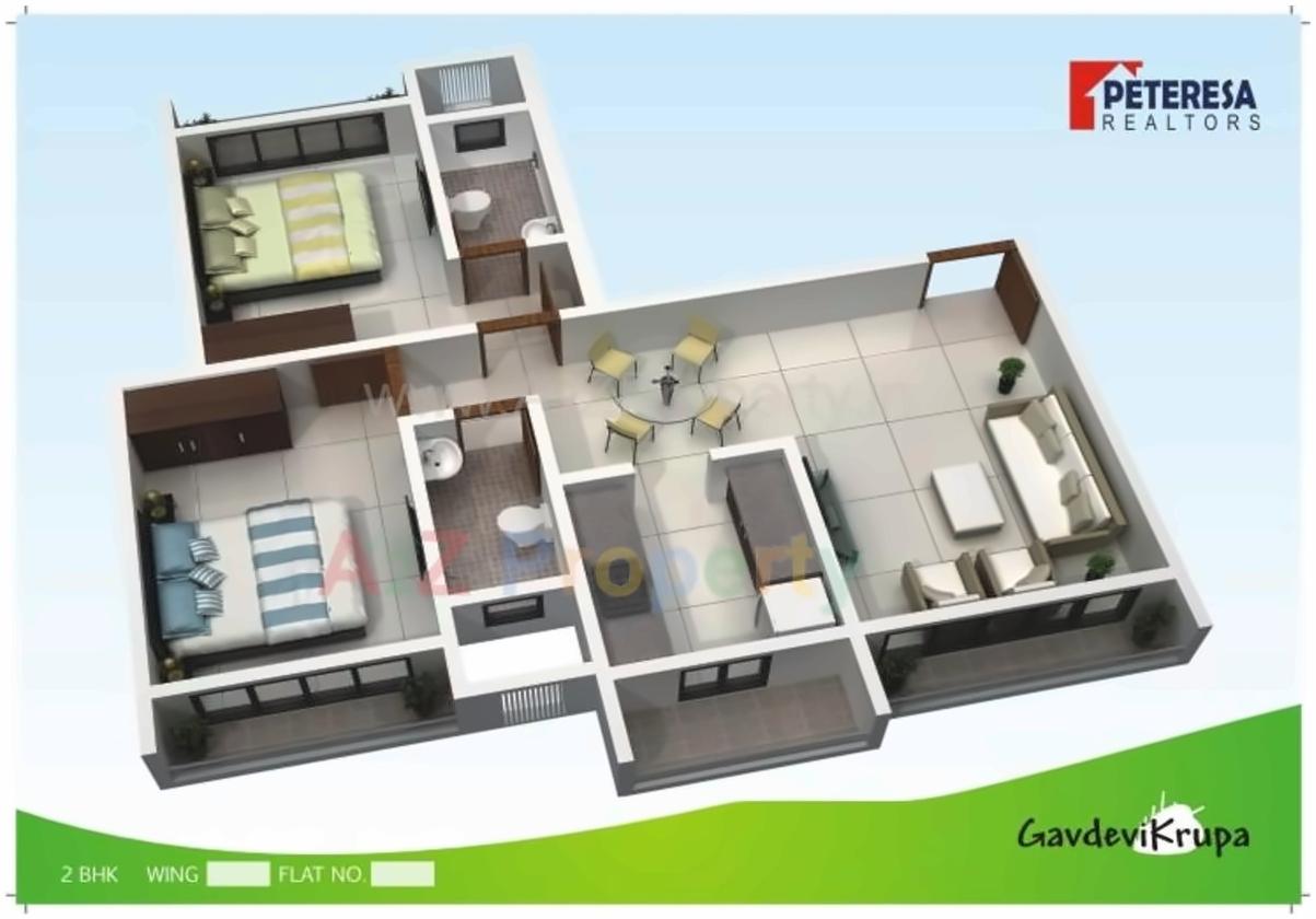 Layout of real estate project Gavdevikrupa located at Borivali, MumbaiSuburban, Maharashtra