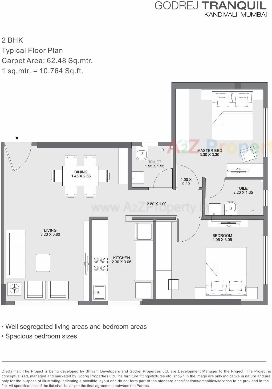 Layout of real estate project Godrej Tranquil located at Borivali, MumbaiSuburban, Maharashtra