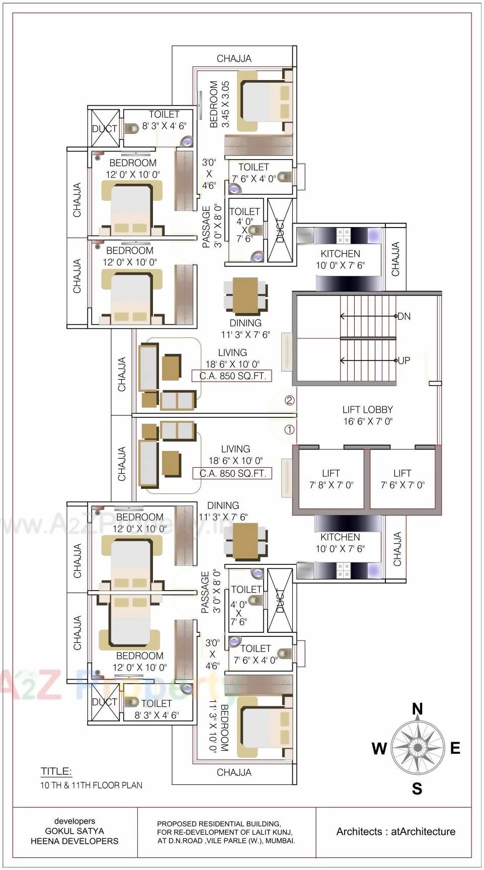 Layout of real estate project Gokul Satya located at Andheri, MumbaiSuburban, Maharashtra
