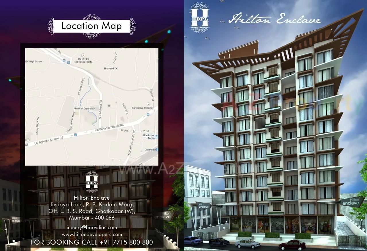 3D Elevation of real estate project Hilton Enclave A, B, located at Kurla, MumbaiSuburban, Maharashtra