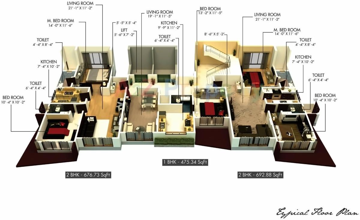 Layout of real estate project Hilton Enclave A, B, located at Kurla, MumbaiSuburban, Maharashtra