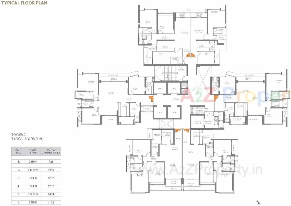 Layout of real estate project Imperial Heights located at Borivali, MumbaiSuburban, Maharashtra