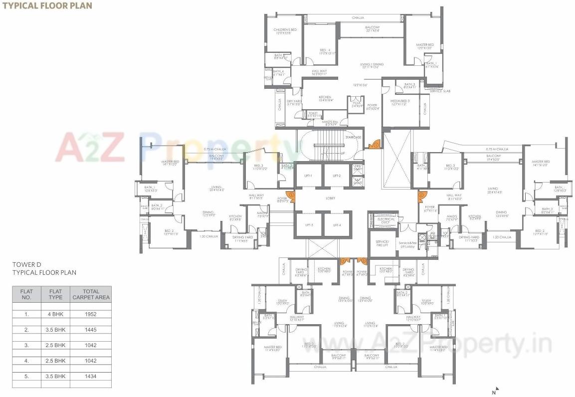 Layout of real estate project Imperial Heights located at Borivali, MumbaiSuburban, Maharashtra