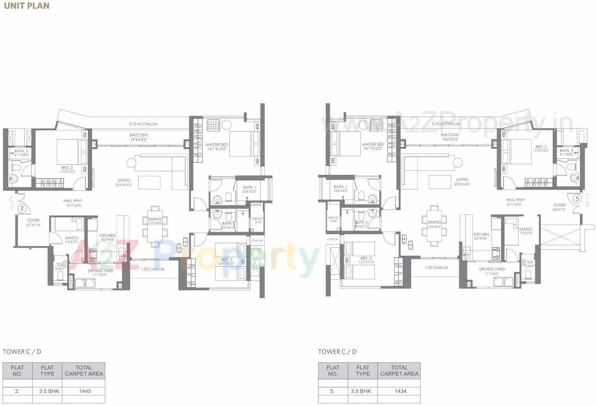 Layout of real estate project Imperial Heights located at Borivali, MumbaiSuburban, Maharashtra