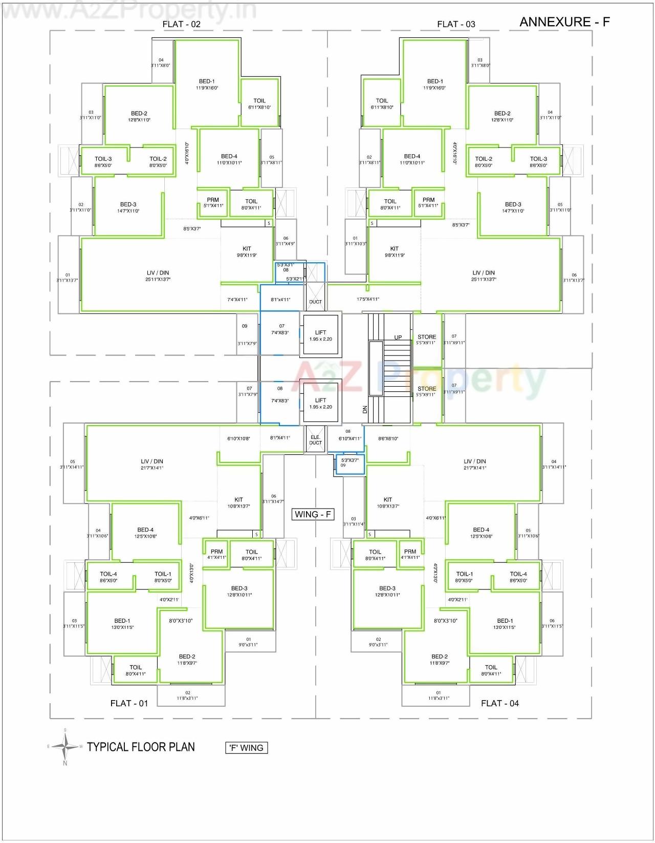 Layout of real estate project Insignia located at Andheri, MumbaiSuburban, Maharashtra
